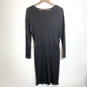 Obakki Long Sleeve Lyocell Sweater Dress Grey